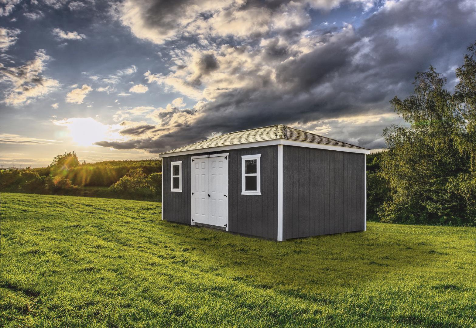 Shed w/ Four-Way Roof