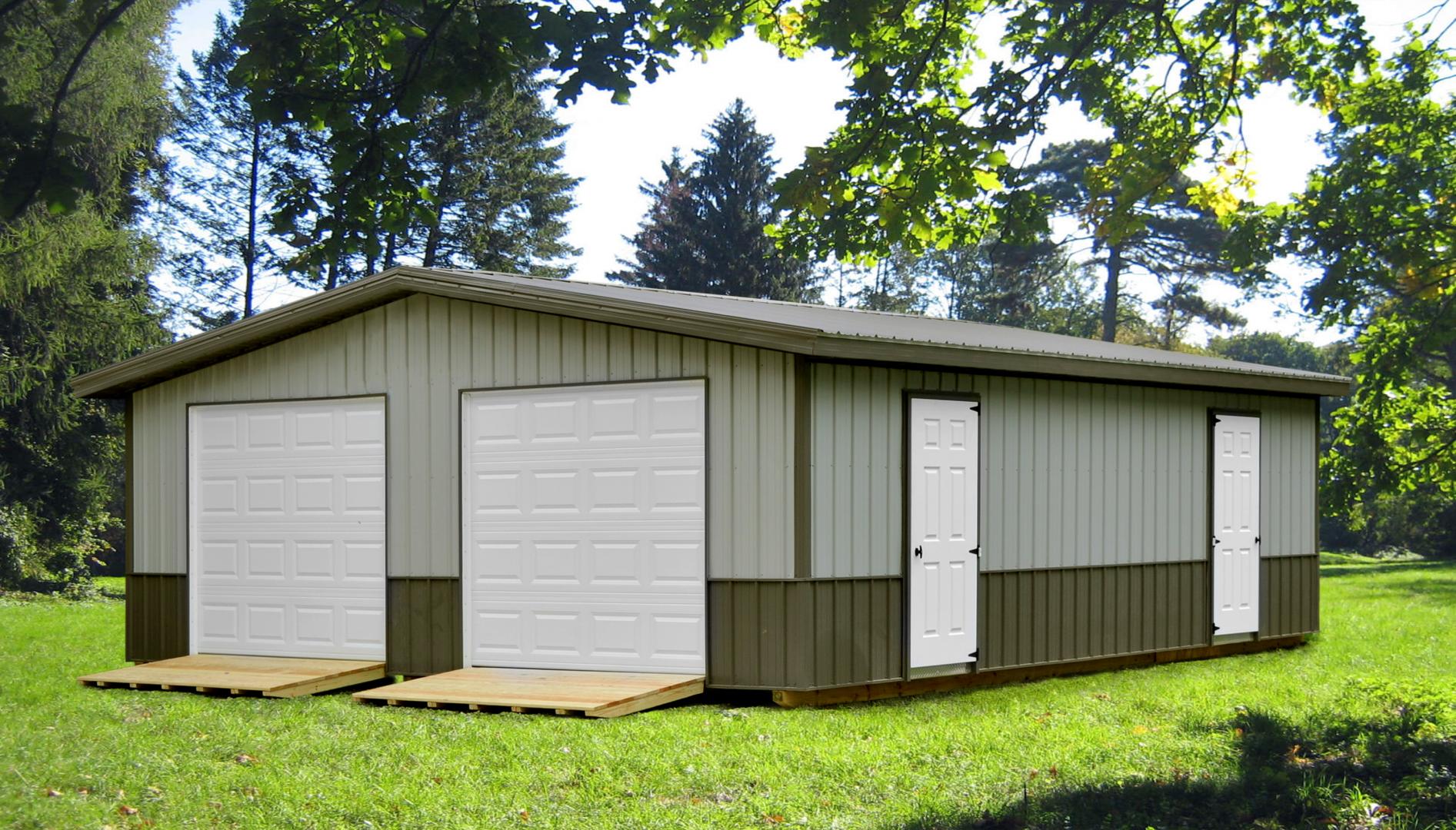 Deluxe Garage w/ Overhang