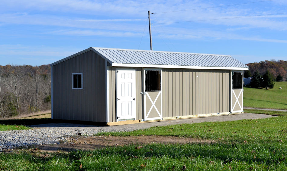 2 Stall Horse Barn w/ Tack Room