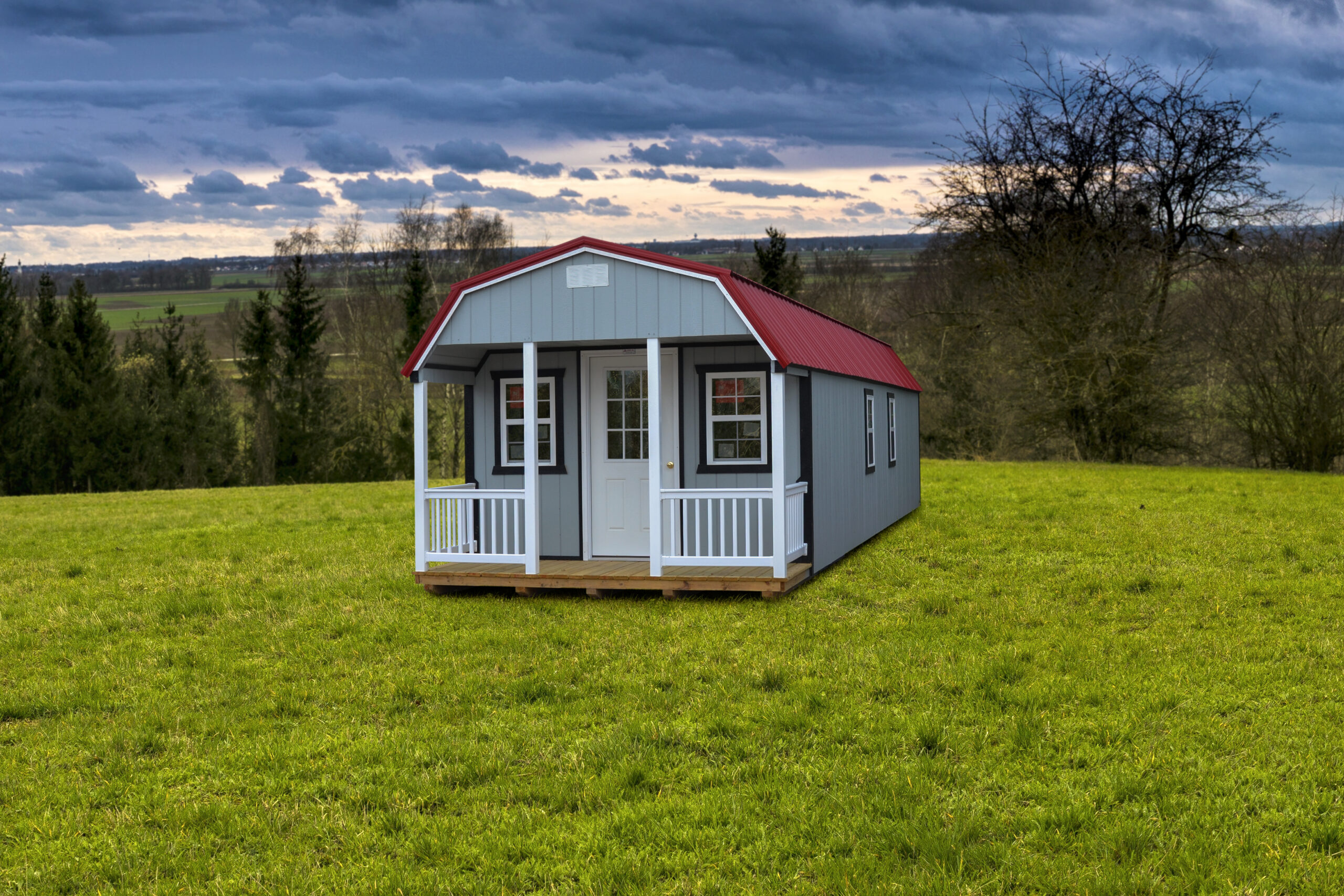 Lofted Cabin w/ Vinyl Railing