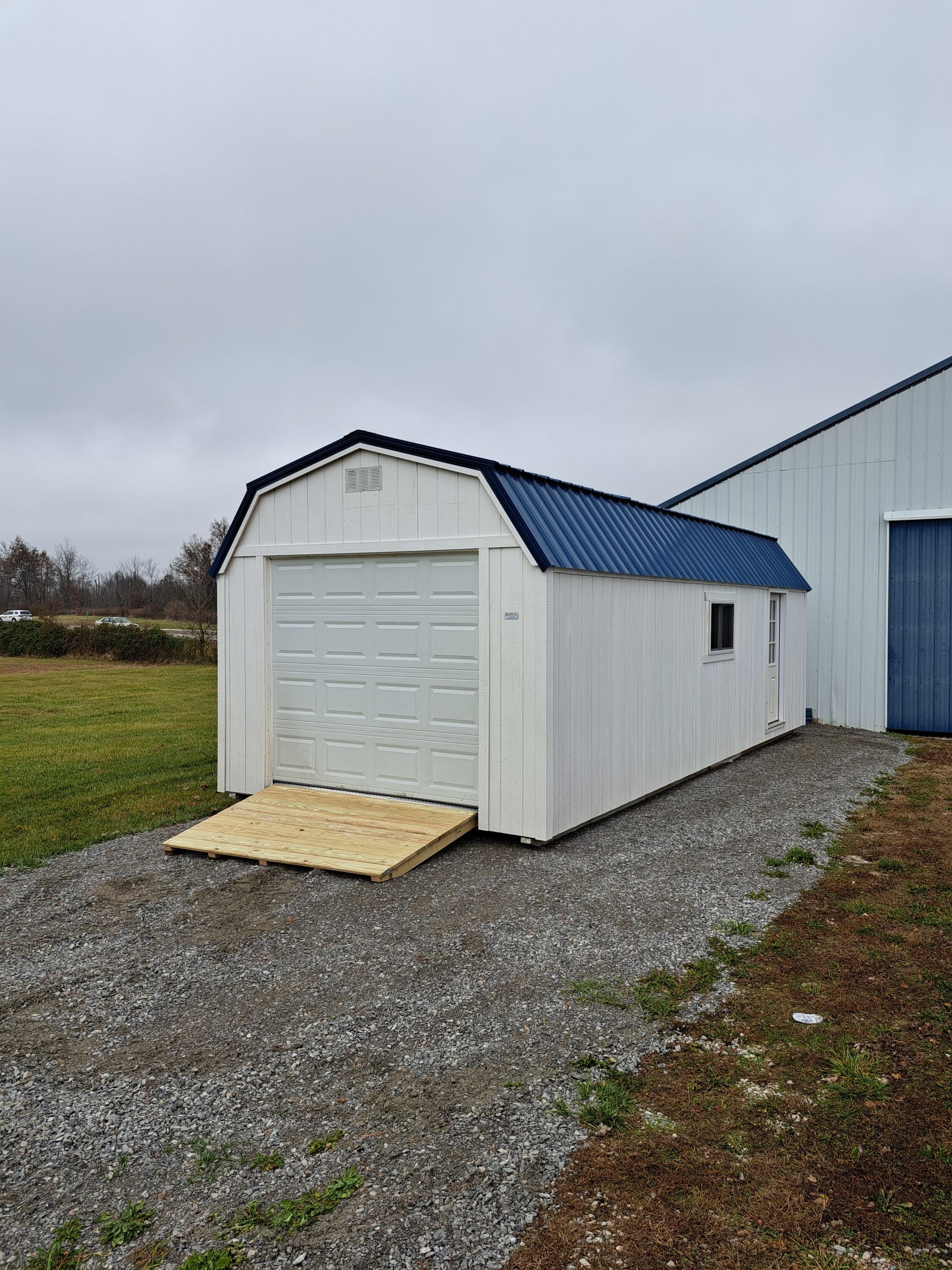 12 x 24 Painted Lofted Garage with Ramp