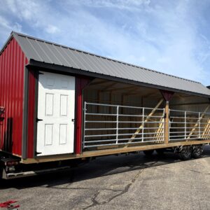 12 x 30 Open Horse Barn Deluxe