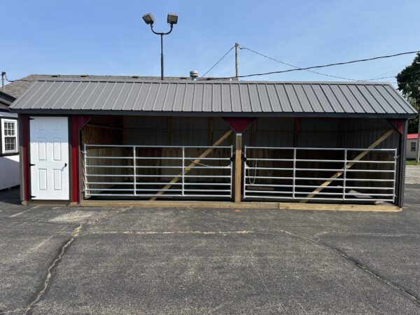 12 x 30 Open Horse Barn Deluxe