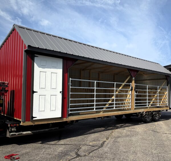 12 x 30 Open Horse Barn Deluxe