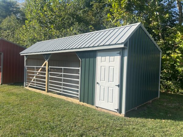 12 x 24 Open Horse Barn Deluxe