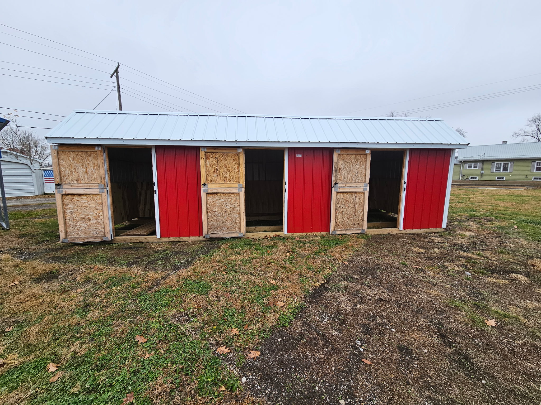 10x30 3-stall Standard Horse Barn
