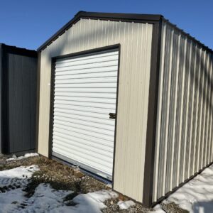 ivory metal utility shed