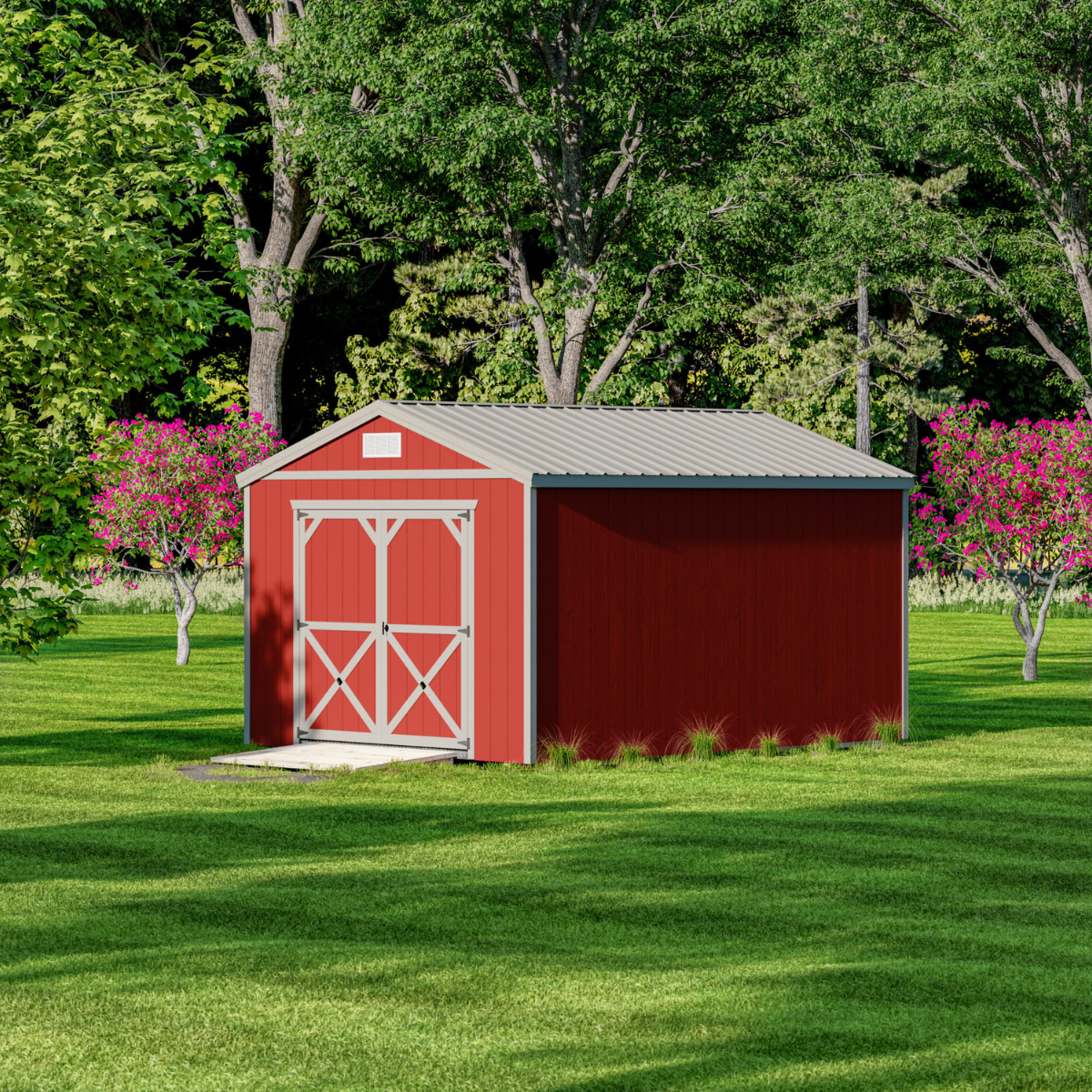 red storage building