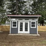 front view of classic studio shed