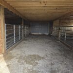 aisle in horse barn