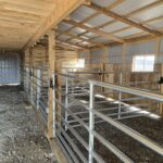 stalls inside horse barn
