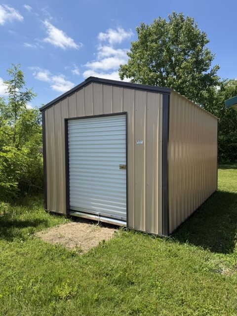 tan economy storage shed