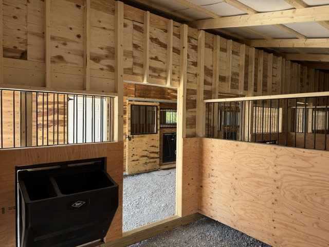 inside a horse stall