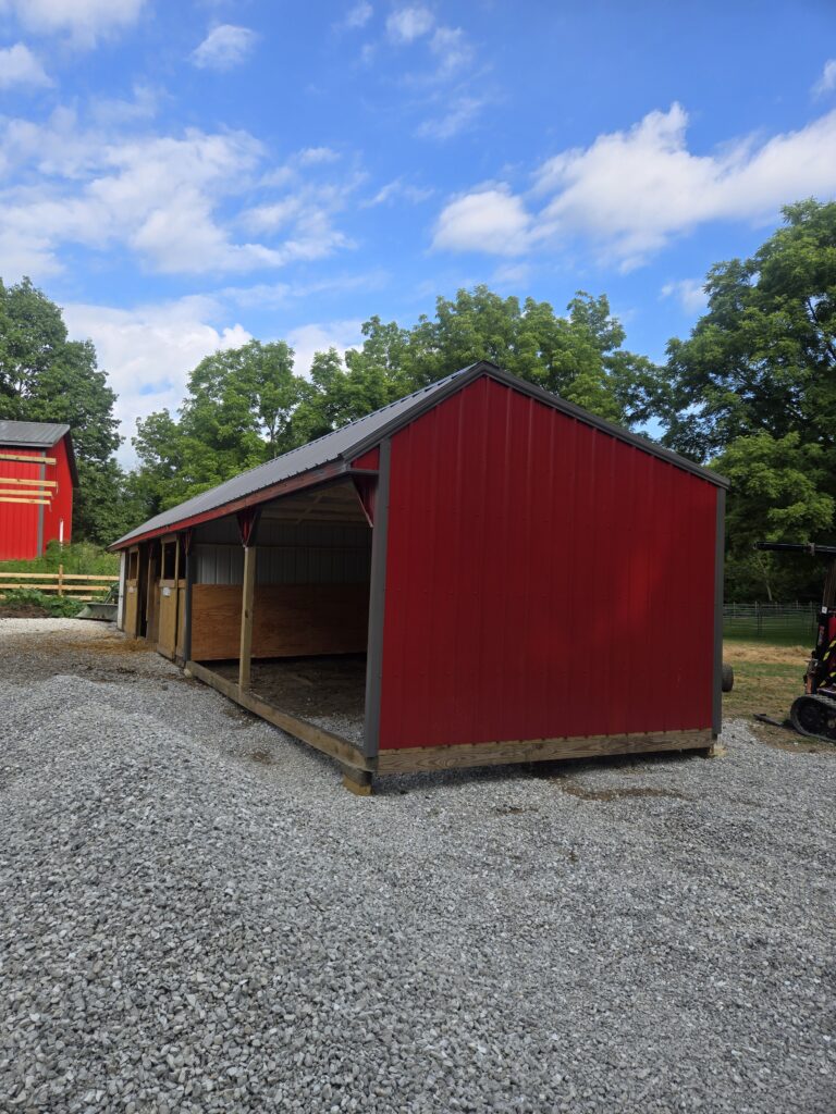 12×24 Open Horse Barn