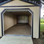 interior of one car garage