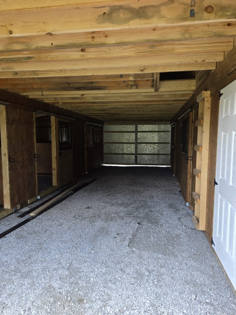 interior of monitor horse barn