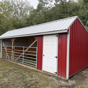 12x26 Open Horse Barn Deluxe
