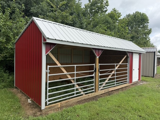 12x26 Open Horse Barn Deluxe - Image 3