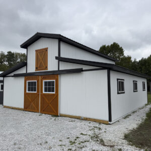 30 x 30 Deluxe Monitor Style Horse Barn